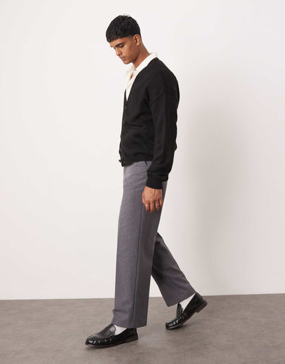 Relaxed Boxy Fit Brushed Knitted Cardigan