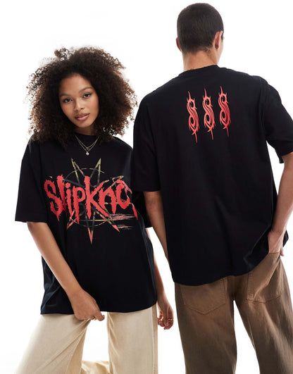 Unisex Oversized License T-Shirt With Slipknot Prints