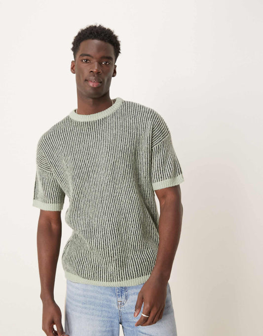 Co-Ord Relaxed Knitted Rib T-Shirt