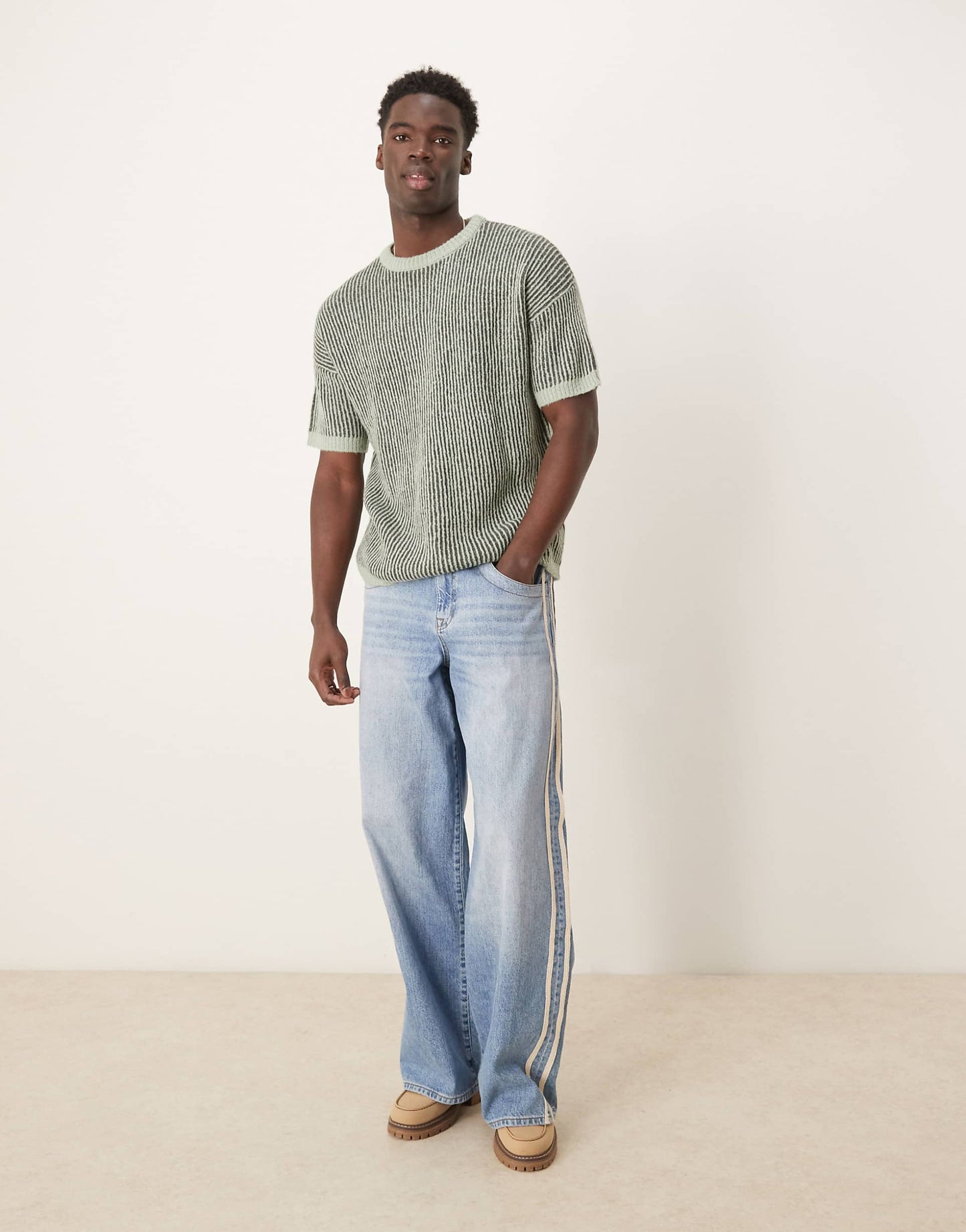 Co-Ord Relaxed Knitted Rib T-Shirt