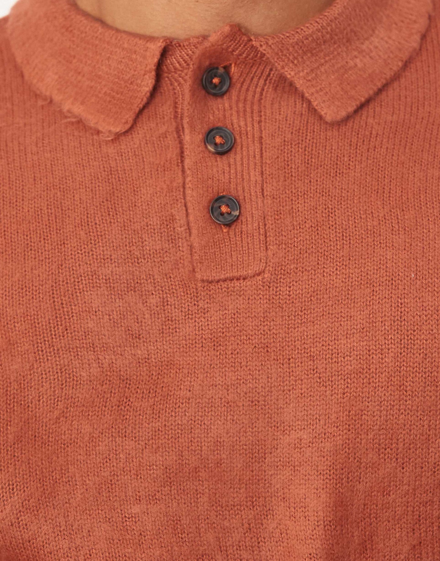 Oversized Boxy Fit Polo Jumper