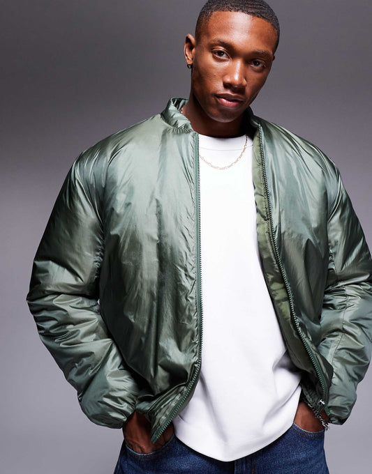 Oversized Mono Wadded Puffer Jacket