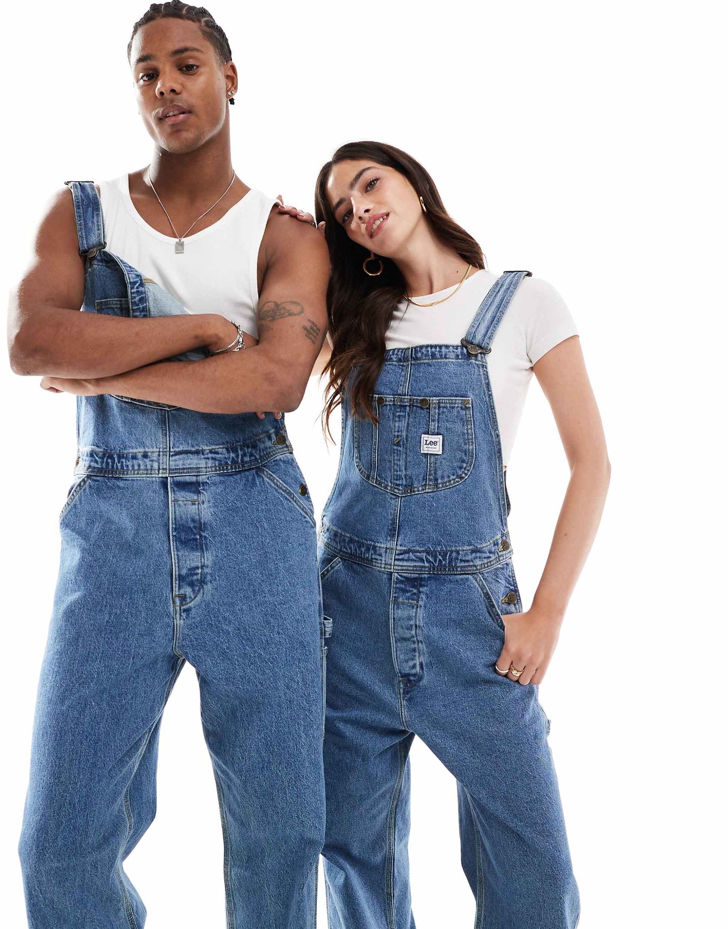 Unisex Workwear Relaxed Fit Denim Dungarees