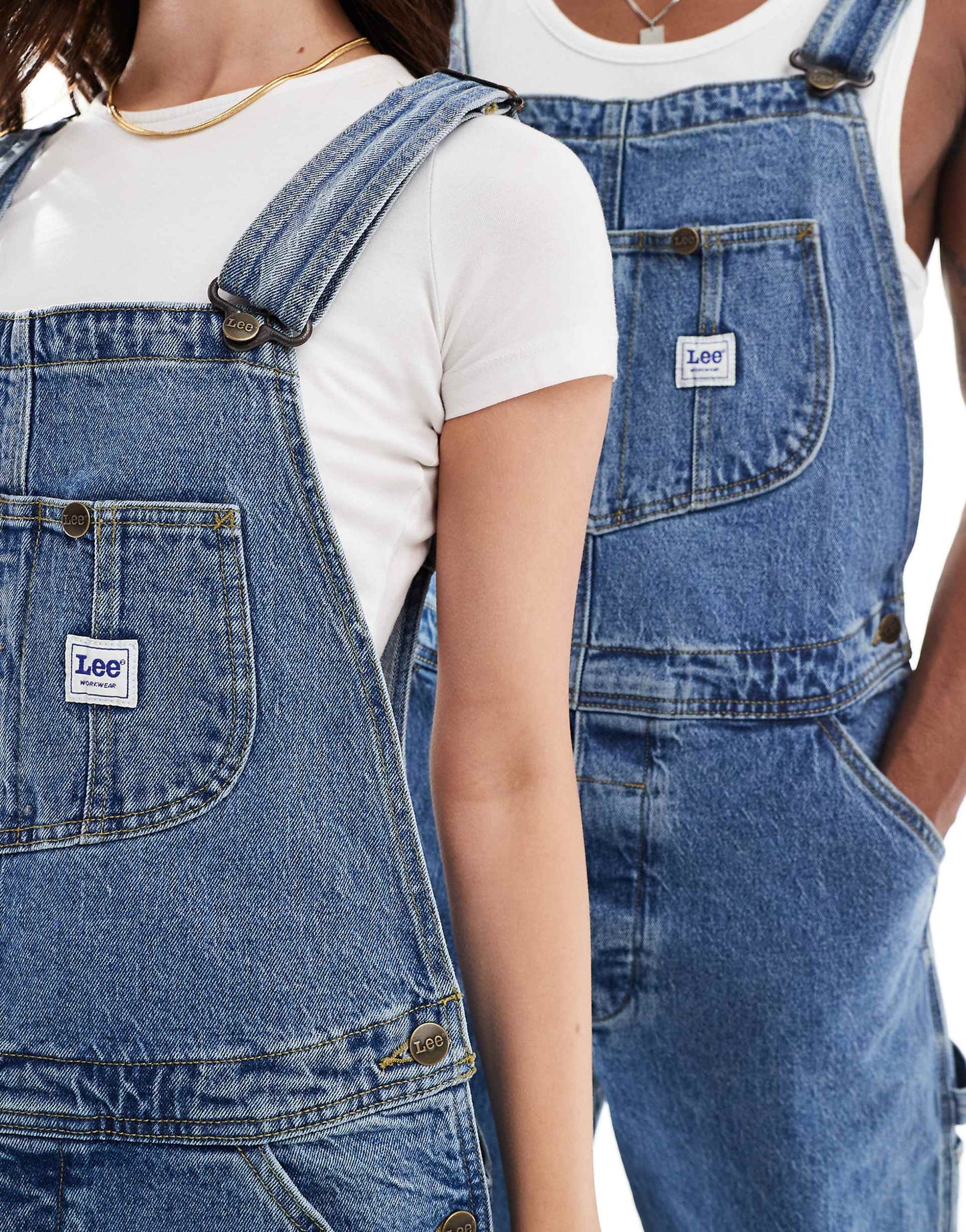 Unisex Workwear Relaxed Fit Denim Dungarees