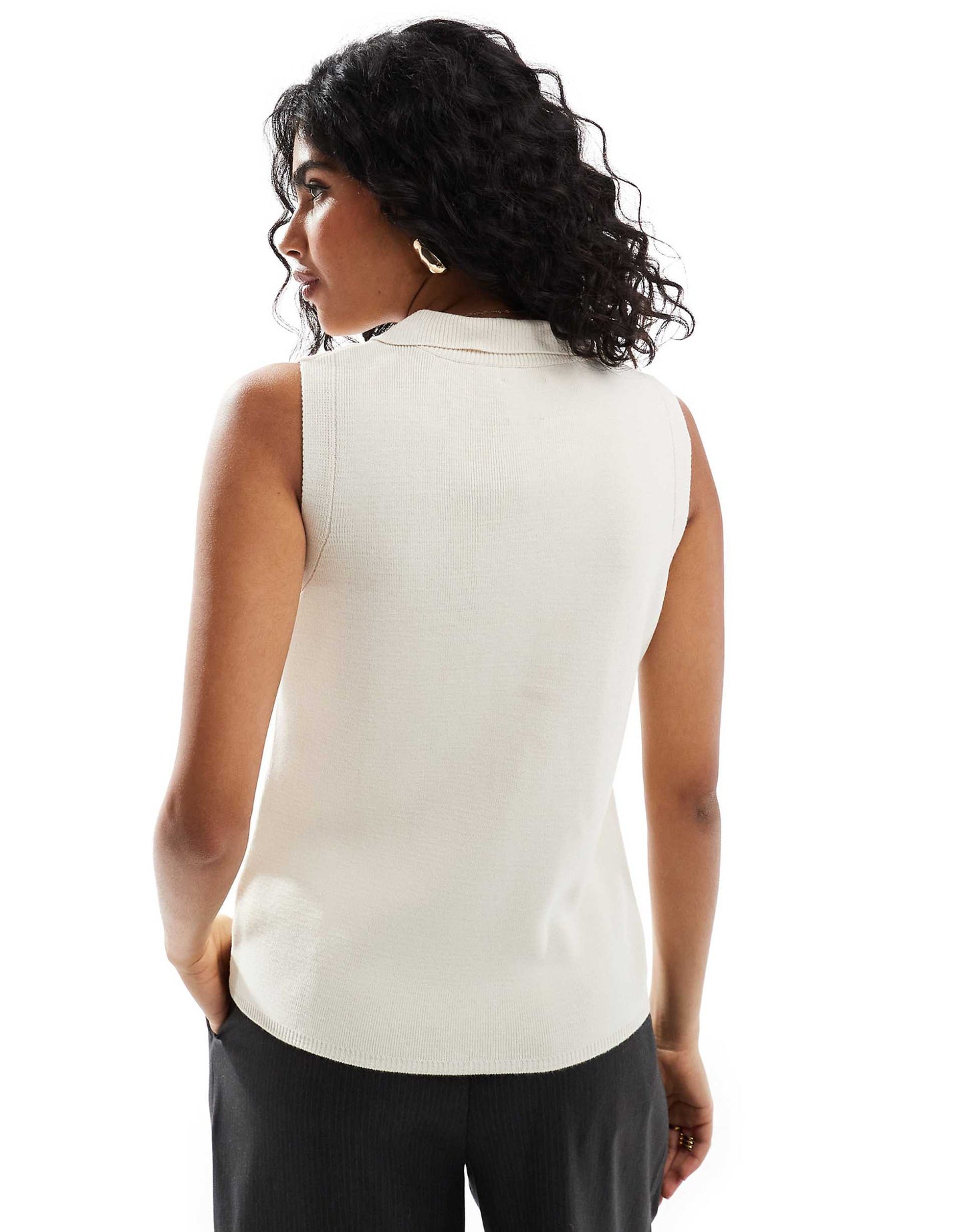 Knitted Collared Waistcoat