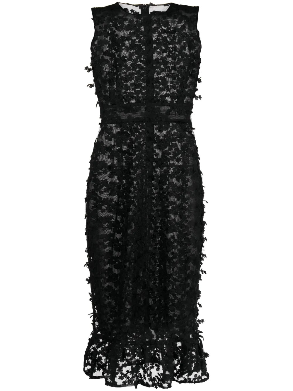 Floral-Lace Midi Dress
