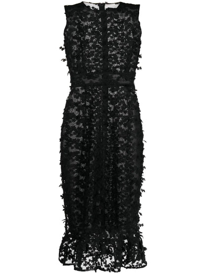 Floral-Lace Midi Dress