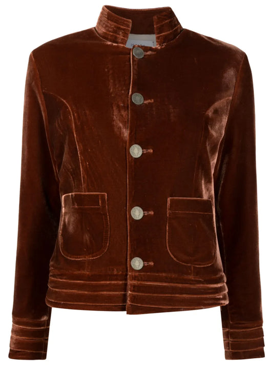 Ferradura Button-Up Velvet Jacket