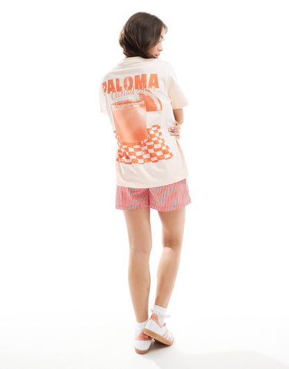 Oversized T-Shirt With Paloma Cocktail Graphic