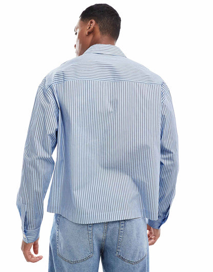 Oversized Boxy Shirt With Embroidery