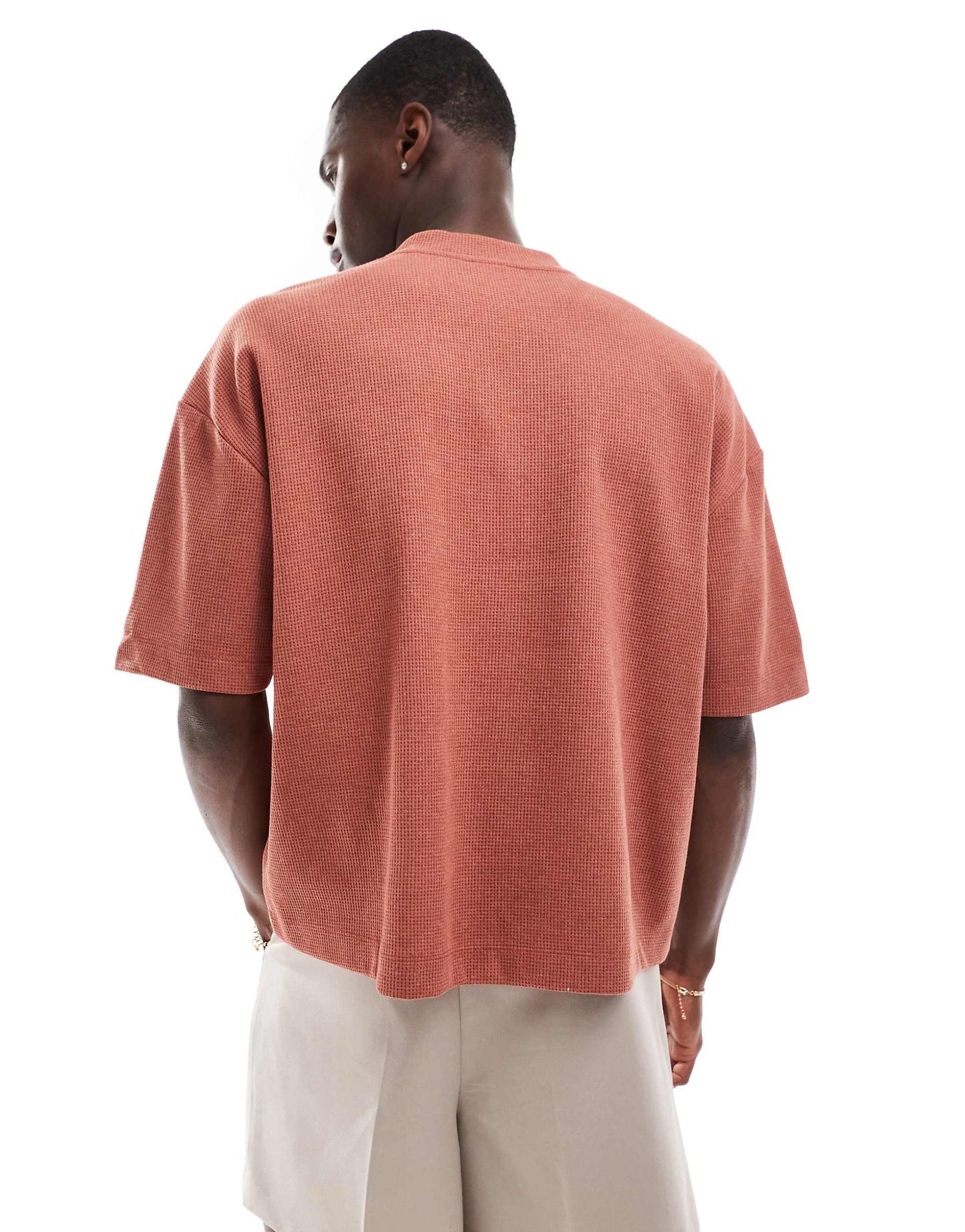 Oversized Button Through T-Shirt With Baseball Neck