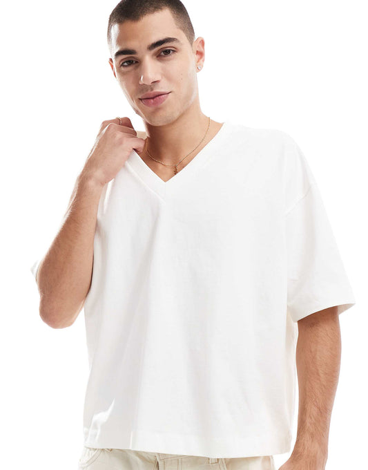 Heavyweight Oversized V-Neck T-Shirt