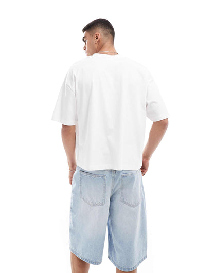 Oversized T-Shirt With Cut V-Neck