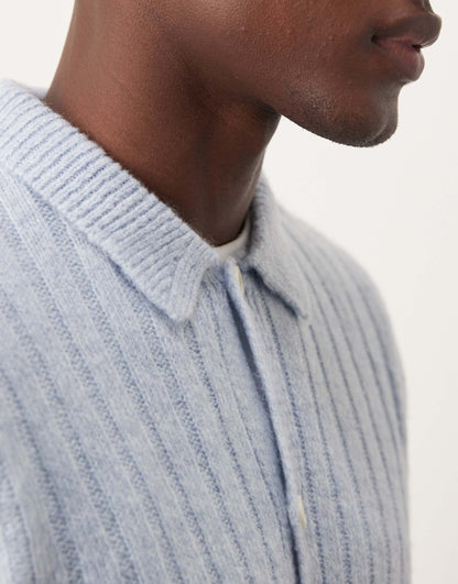 Standard Ribbed Knitted Collar Cardigan