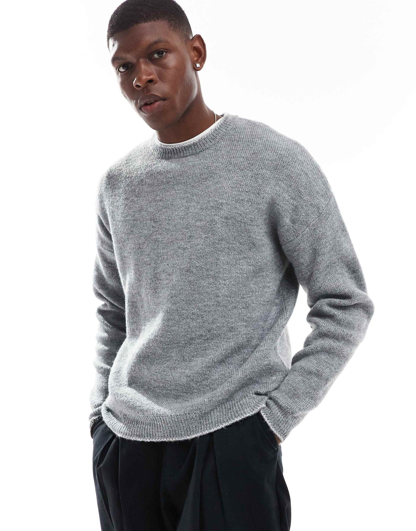 Relaxed Knitted Plush Jumper