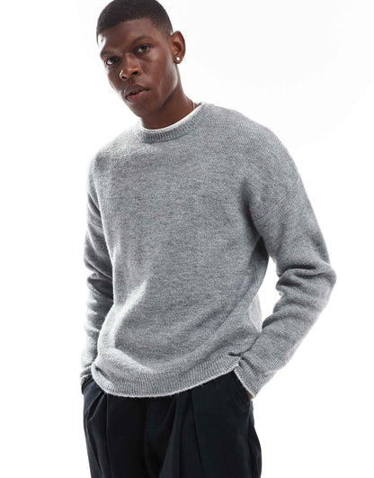 Relaxed Knitted Plush Jumper