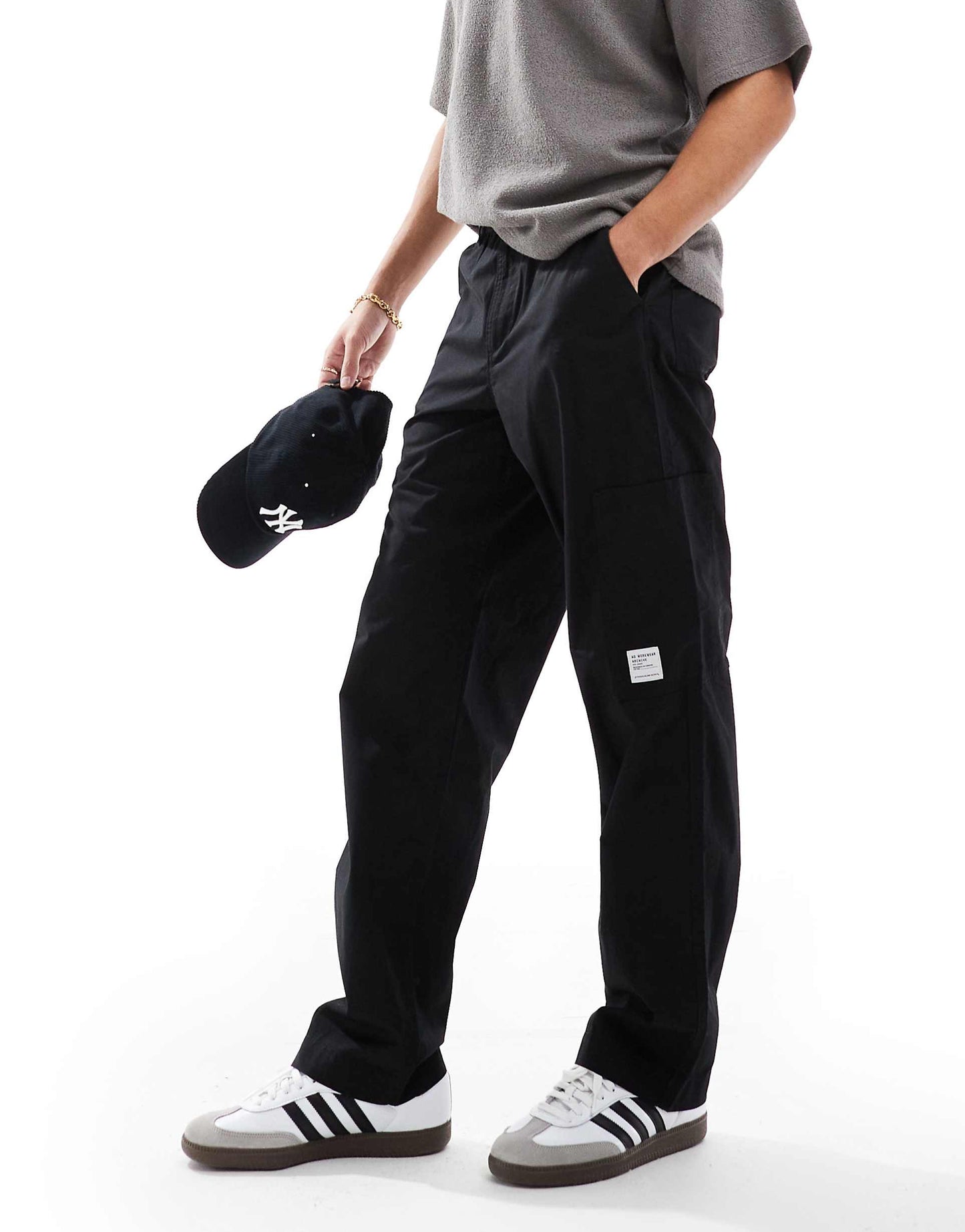 Baggy Trousers With Workwear Patch