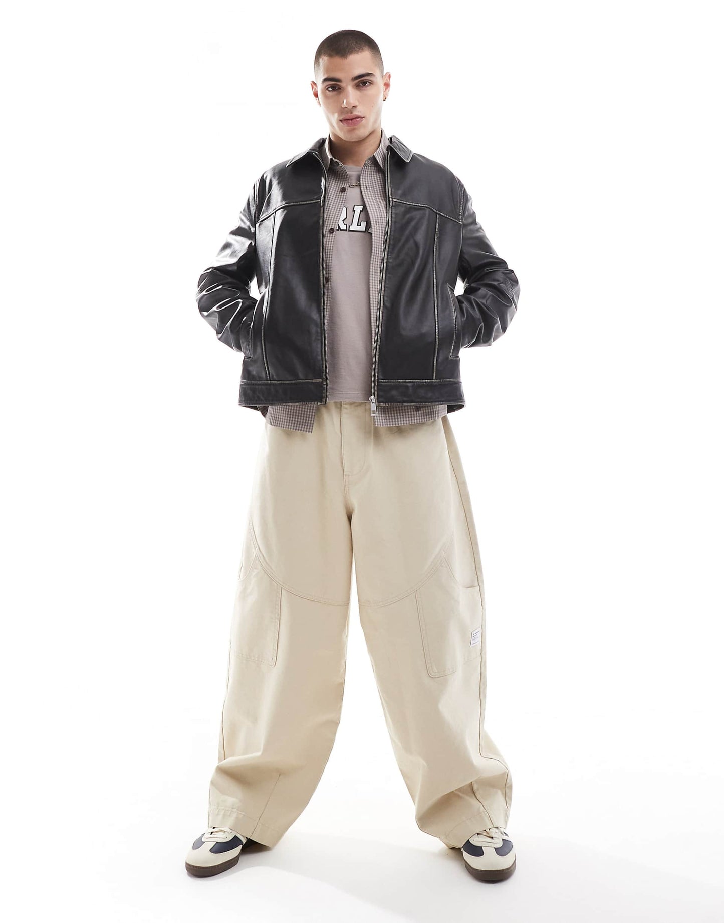 Baggy Trousers With Workwear Patch