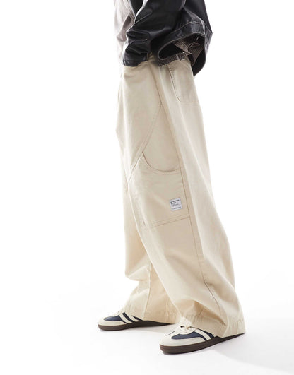 Baggy Trousers With Workwear Patch