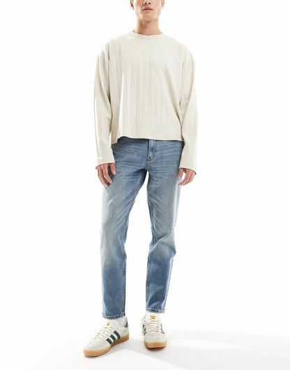 Stretch Tapered Jeans
