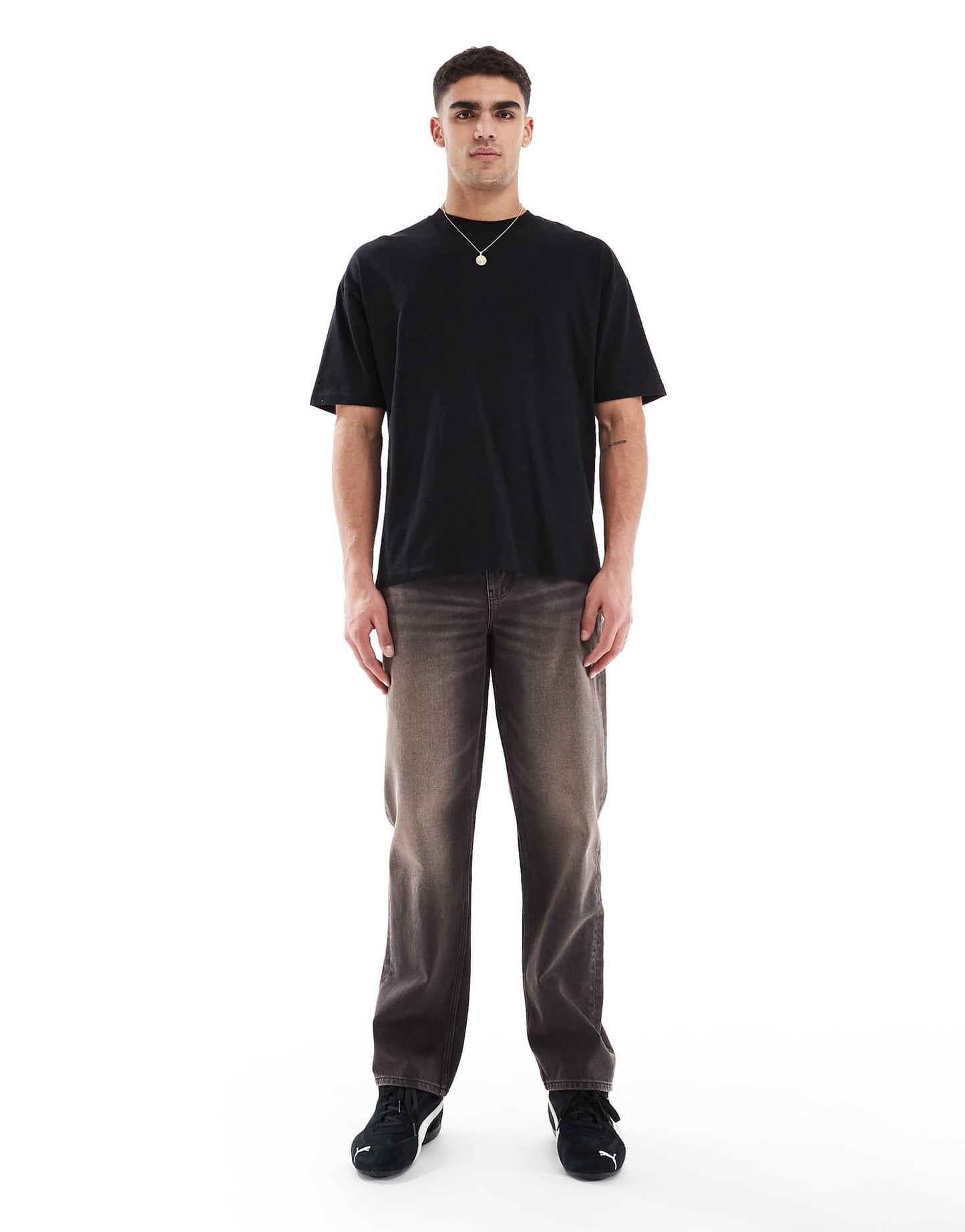 Straight Leg Jeans With Tint