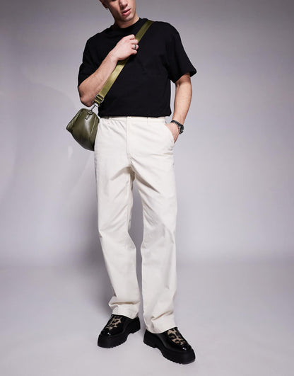 Baggy Fit Trousers With Workwear Patch