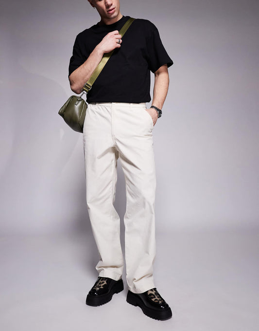 Baggy Fit Trousers With Workwear Patch
