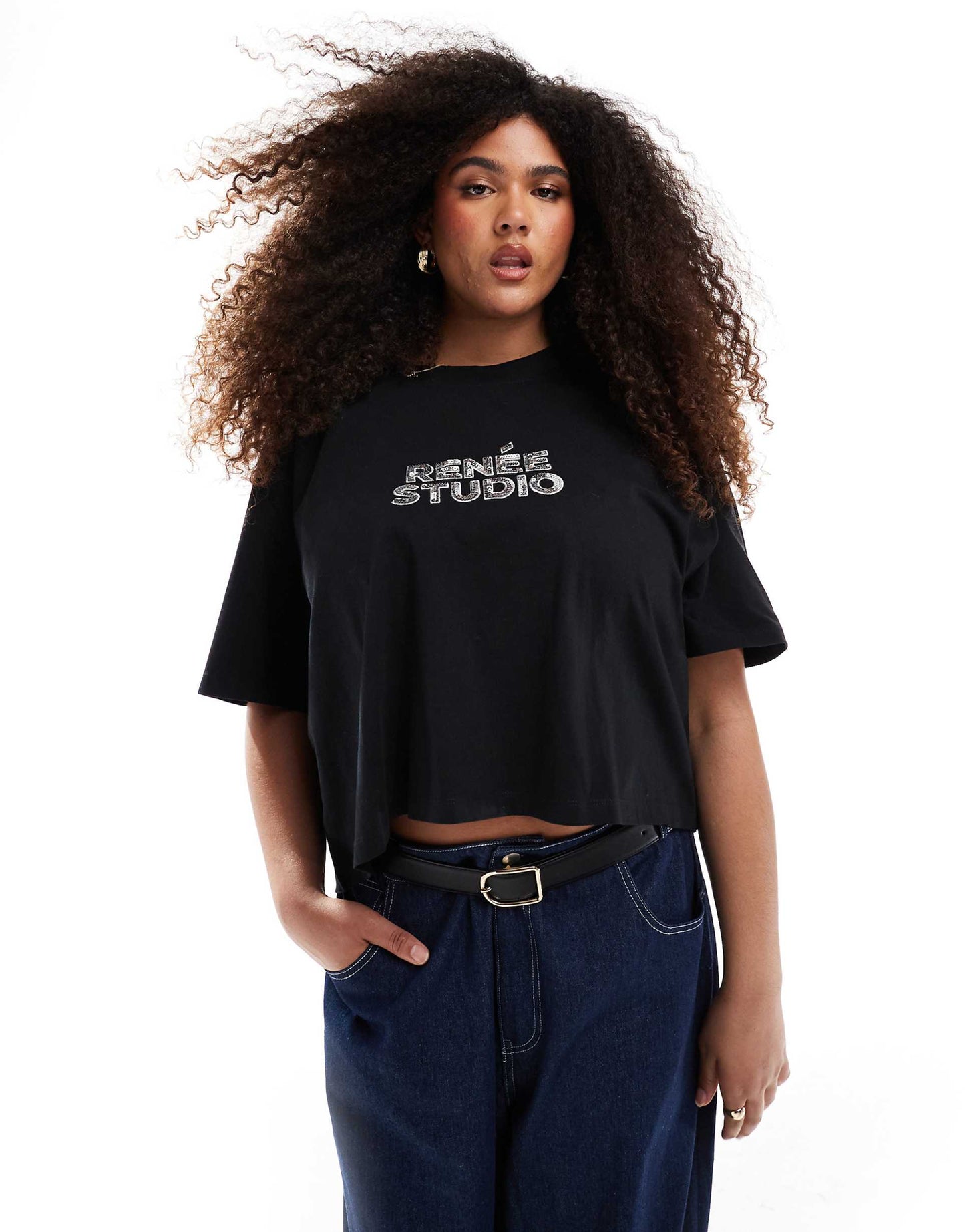 Sequin Logo Oversized T-Shirt