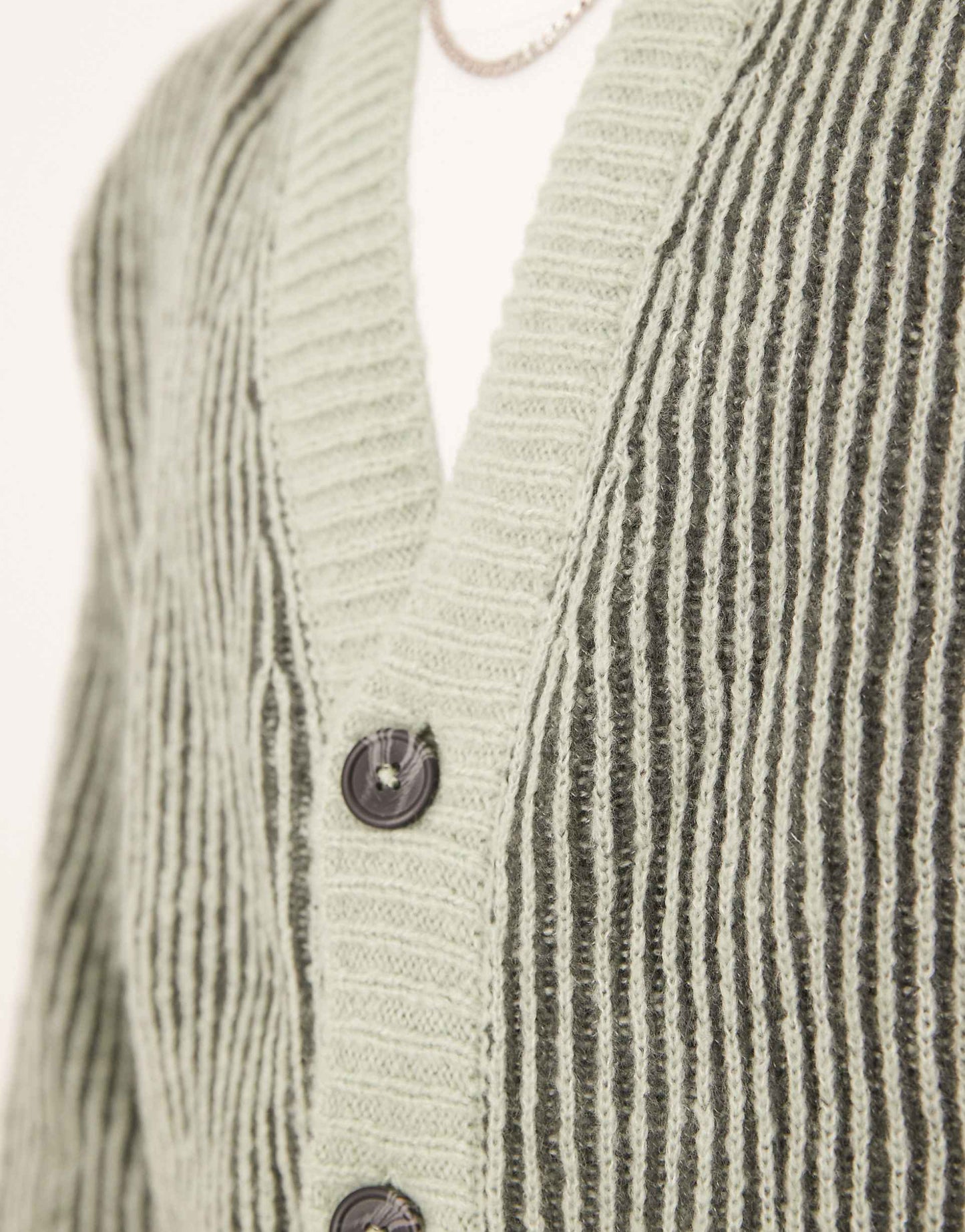 Co-Ord Oversized Knitted Rib Cardigan