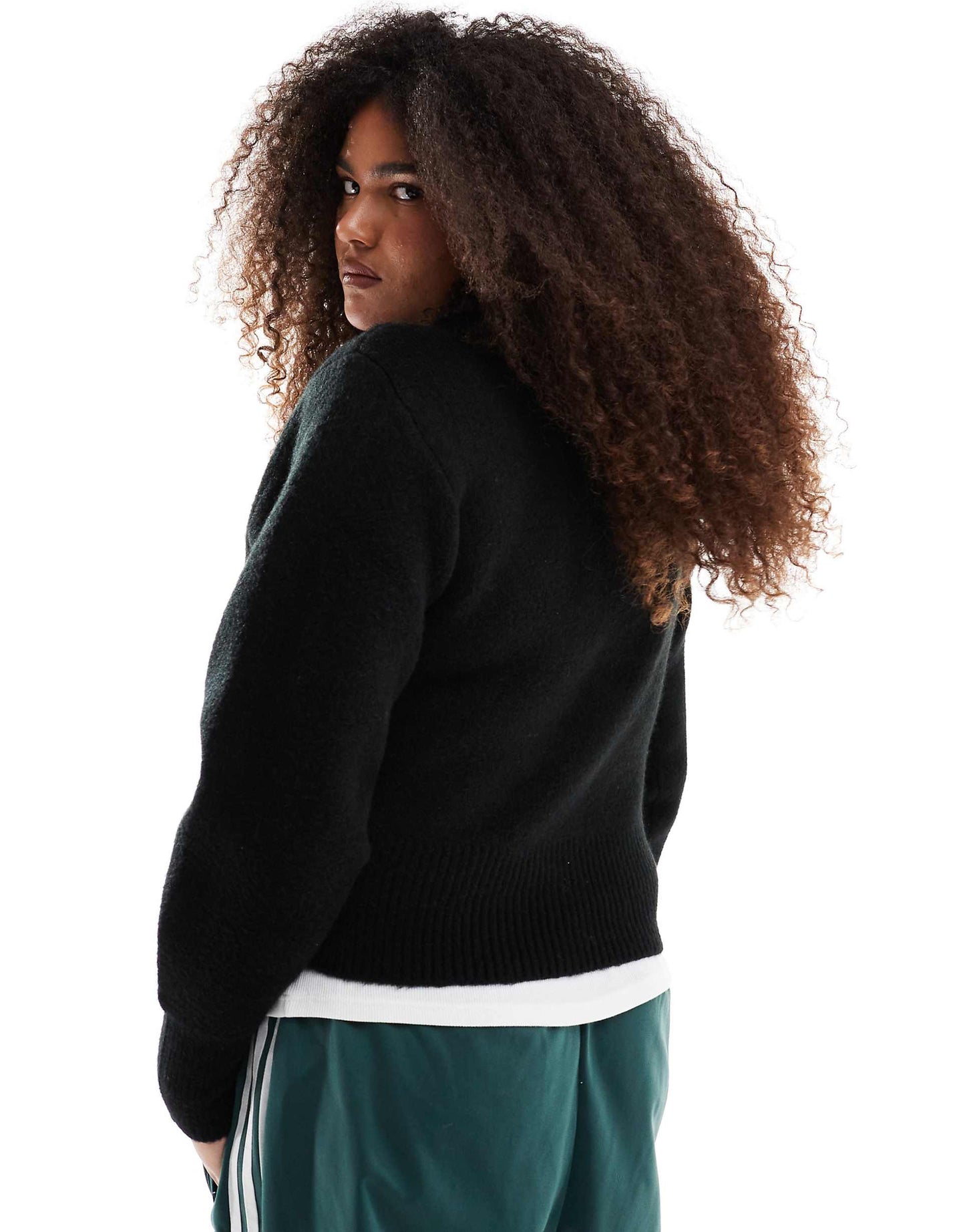 Curve Crew Neck Compact Cardigan