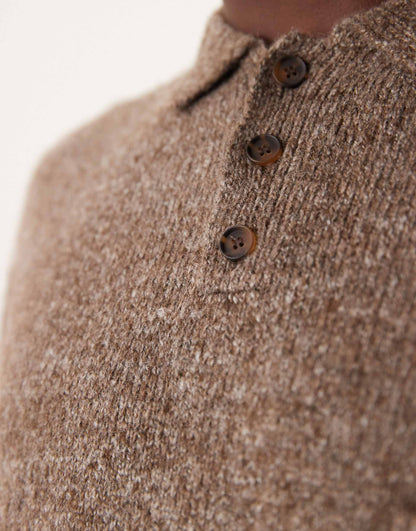 Oversized Boxy Fit Brushed Texture Knitted Jumper