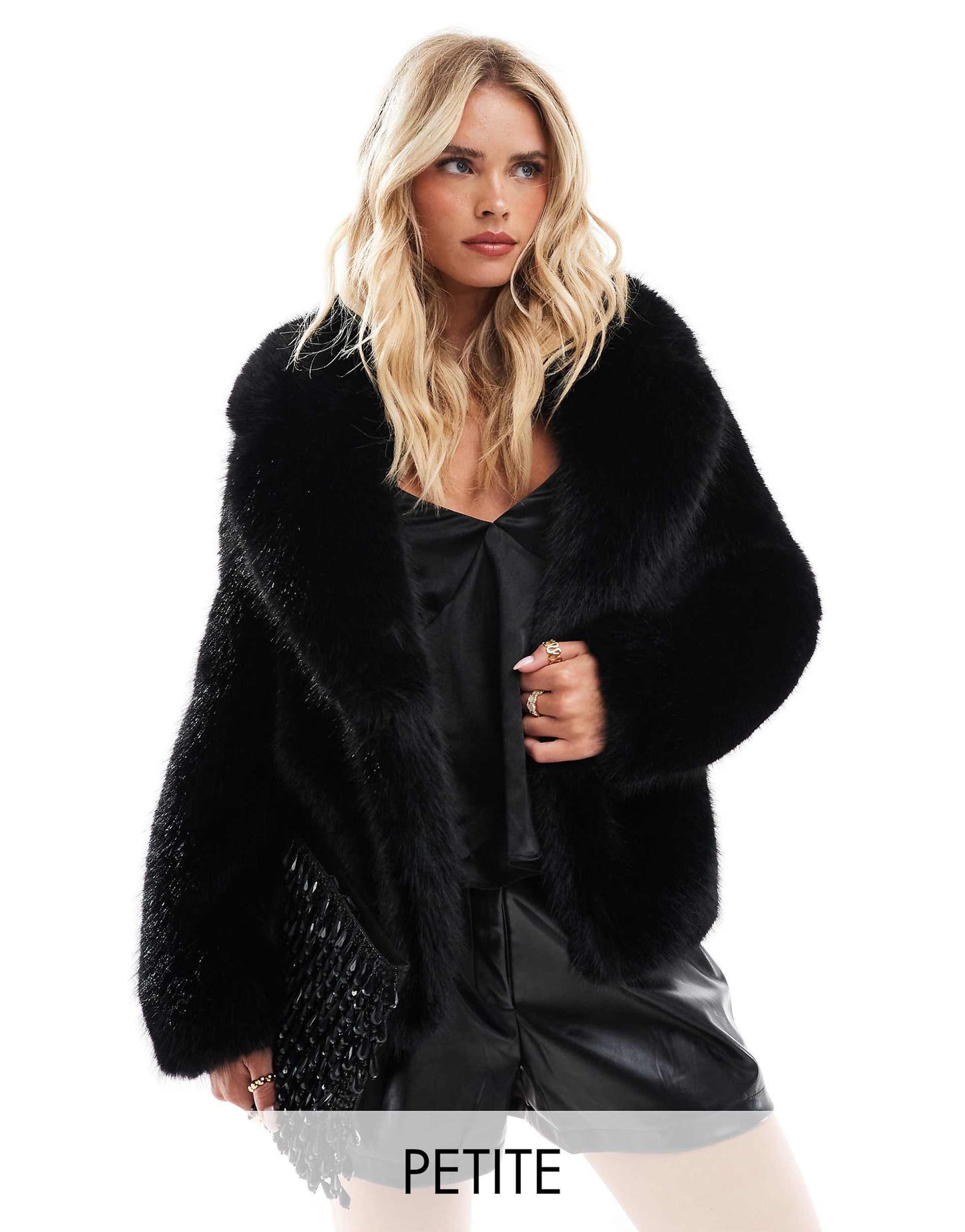 Petite Faux Fur Coat