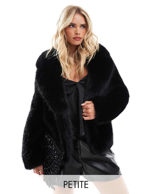 Petite Faux Fur Coat