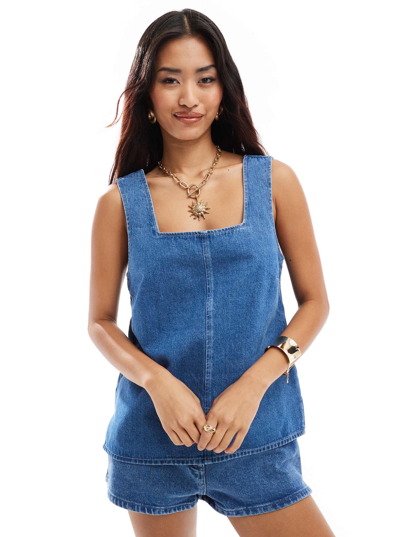 Denim Long Tank Top