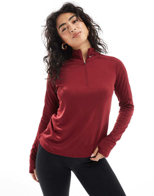 Running Gym Life Swoosh Pacer Dri-Fit 1/4 Zip Long Sleeve Top