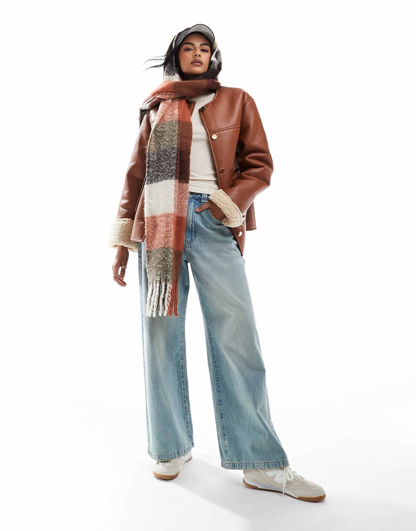 Collarless Borg Bonded Jacket