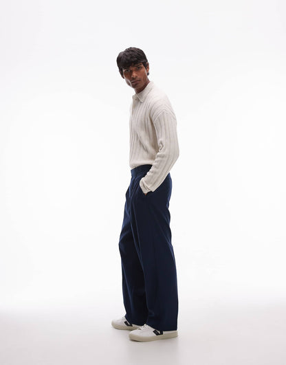 Wide Leg Suit Trousers
