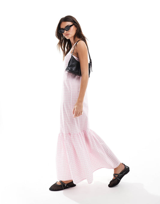 Poplin Tiered Maxi Dress