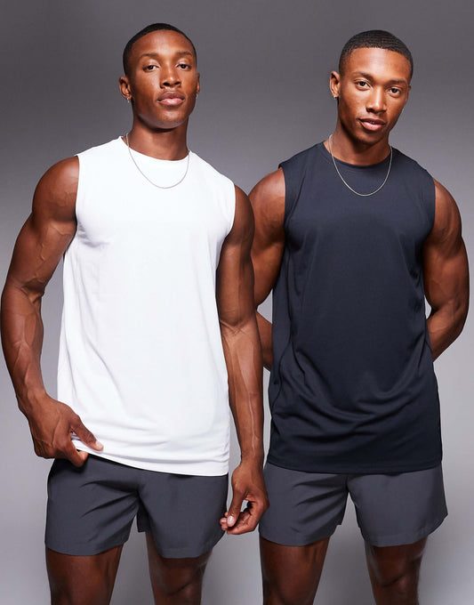 Icon Training Sleeveless Tank With Quick Dry 2 Pack