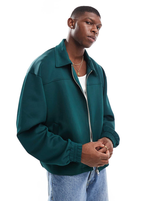 Oversized Scuba Harrington Jacket
