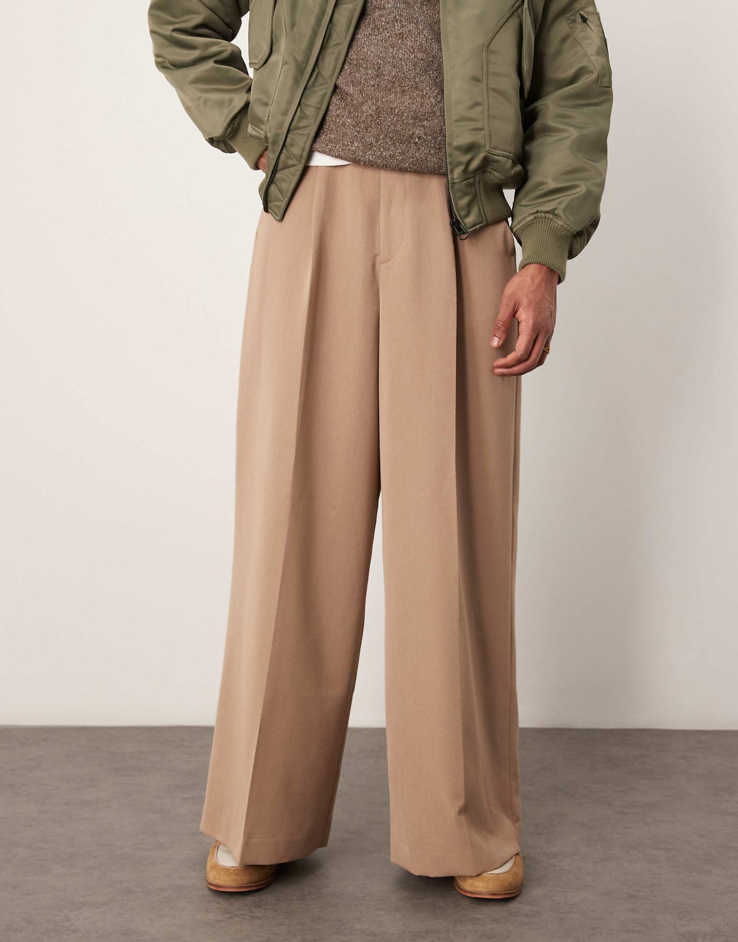 Smart Extreme Wide Leg Trousers With Front Pleat