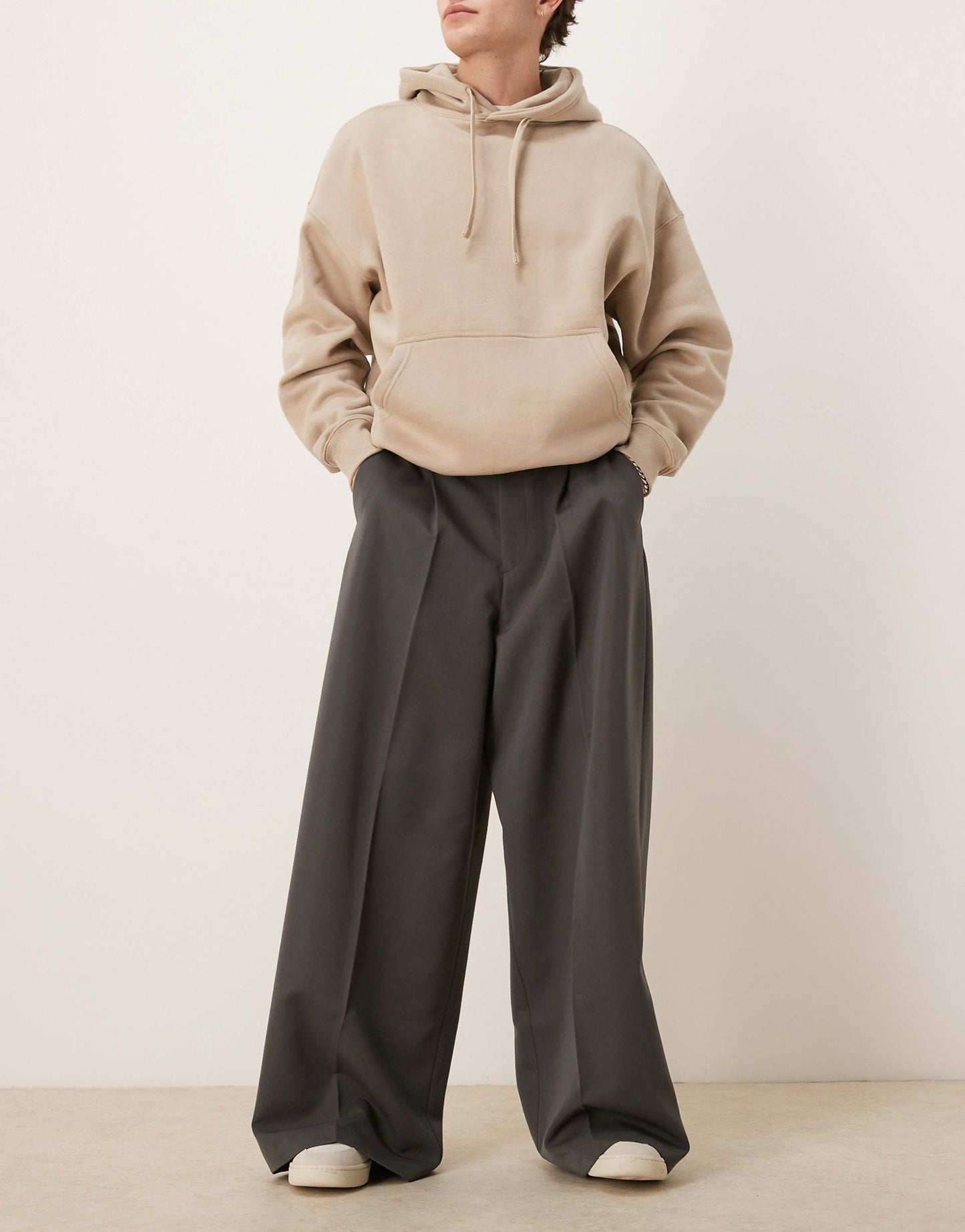 Smart Extreme Wide Leg Trousers With Front Pleats