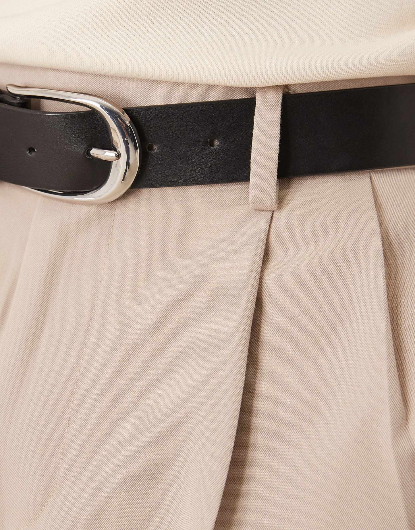 Smart Wide Leg Trousers With Double Pleats