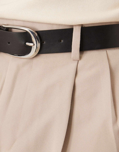 Smart Wide Leg Trousers With Double Pleats