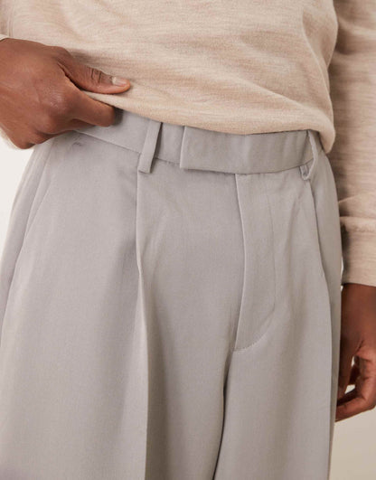 Smart Extreme Wide Leg Trousers With Front Pleats