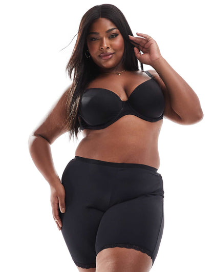 Lace Trim Longline Thigh Smoothers