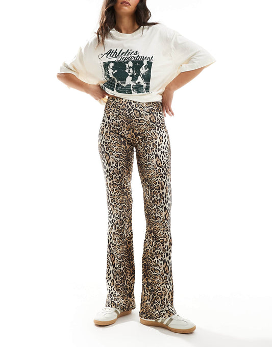 Polyamide Sculpt Flare Trouser