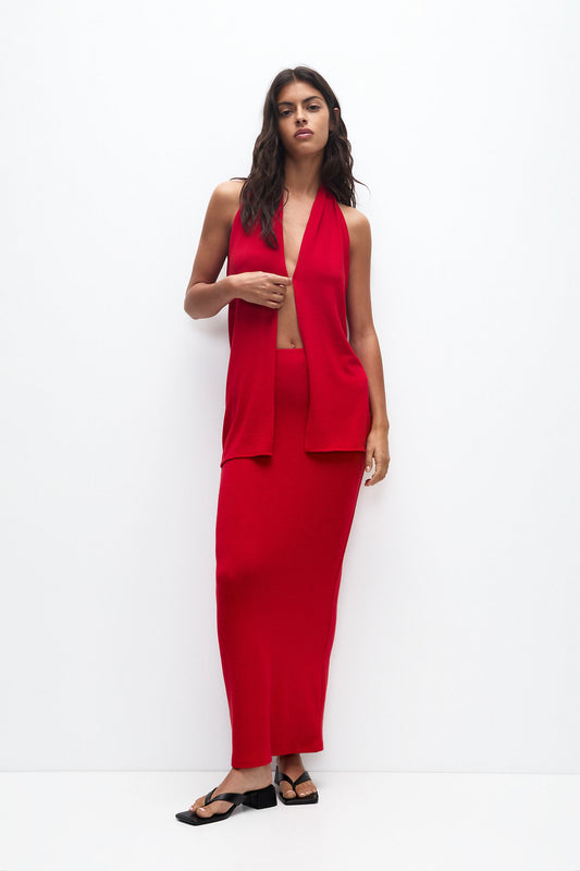 Knitted Maxi Skirt Co-Ord