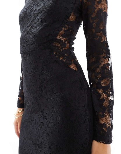 Long Sleeve Lace Maxi Dress