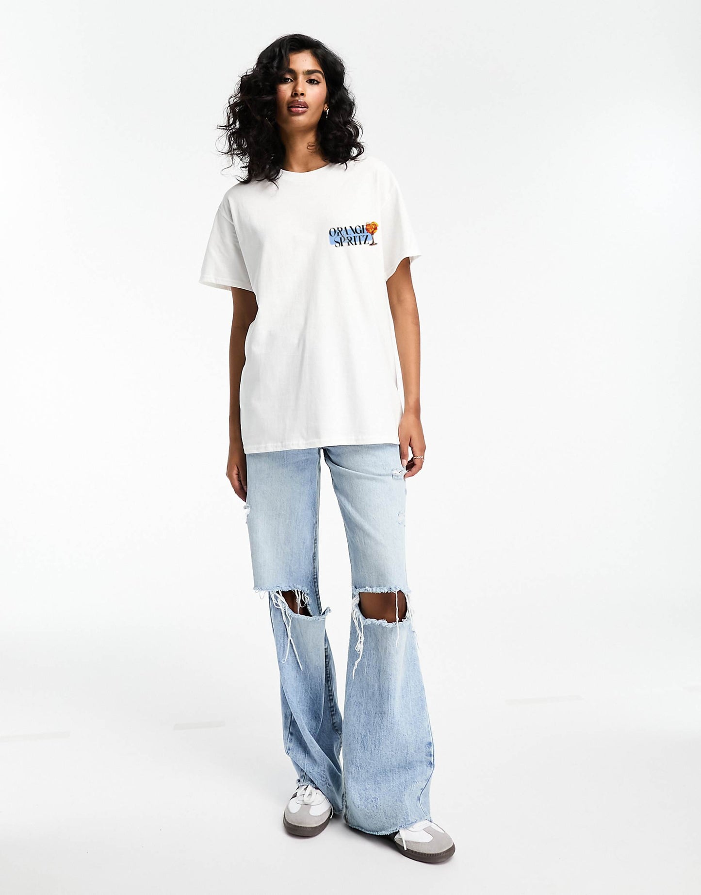 Oversized T-Shirt With Orange Spritz Graphic